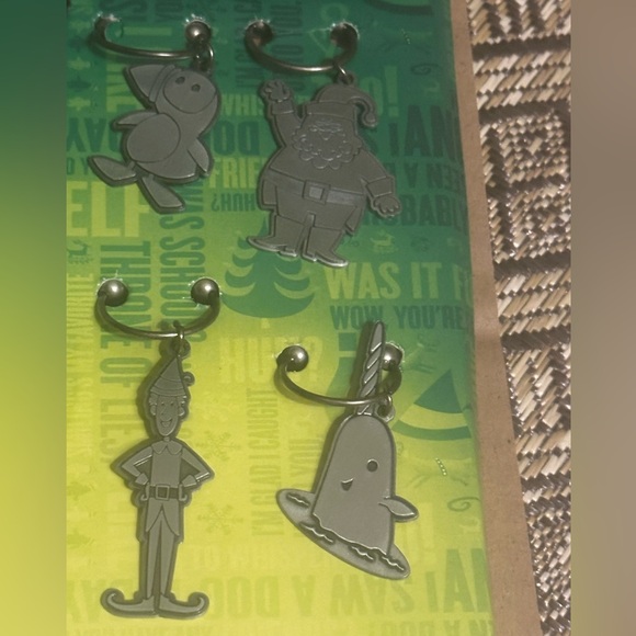 💥 $5 if bundled - ELF Wine Glass Charms 6 piece set New in Box - Picture 5 of 8